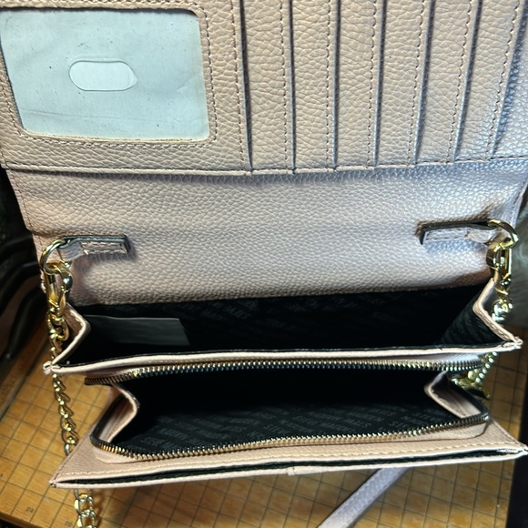 Steve Madden Shoulder Bag or Clutch w Pink Quilted Faux Leather Detachable Strap - Picture 9 of 17